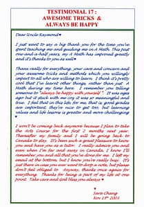 Excellent Student Testimonials from dMaster Learning Centre 41 17