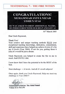 Excellent Student Testimonials from dMaster Learning Centre 51 7