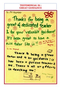 Excellent Student Testimonials from dMaster Learning Centre 34 24