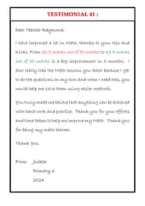 Excellent Student Testimonials from dMaster Learning Centre 4 41